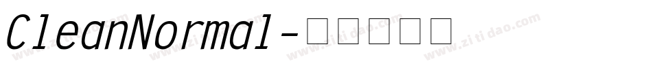 Clean Normal字体转换